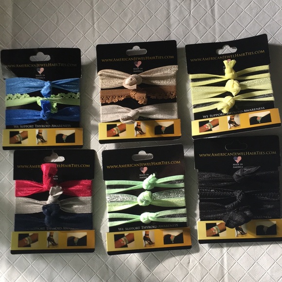 3 In 1 American Jewel Hair Ties NWT - Picture 2 of 3